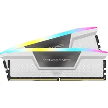 Corsair Vengeance RGB DDR5 RAM 32GB (2x16GB) Bis zu 6400MHz CL32-40-40-84 1.40V AMD EXPO Intel XMP 3.0 Desktop-Arbeitsspeicher – Weiß