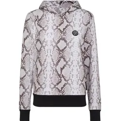 PLEIN SPORT Damen Kapuzensweat PYTHON, Grau, XS