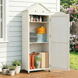 Outsunny Geräteschrank 0,58 x 0,58 m Weiß