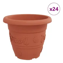 vidaXL Runder Blumentopf 24 pcs Ø 39 x 32 cm Rot