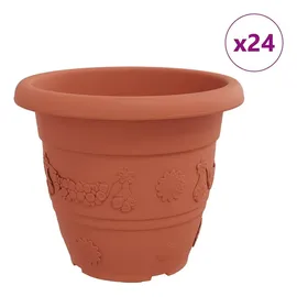 vidaXL Runder Blumentopf 24 pcs Ø 39 x 32 cm Rot