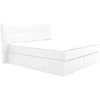 Vente-unique LED-Boxspringbett mit Kopfteil + Lattenroste + Matratzen +