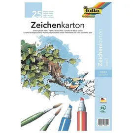 Folia Zeichenkarton A3 200 g/m2 25 Blatt weiß