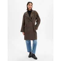 Opus Damen Mantel | HAVILDA Doppelreiher aus Double Wollmix Midnight Brown, 40