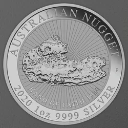 Silbermünze 1oz Nugget-Hand of Faith 2020 (Australien)