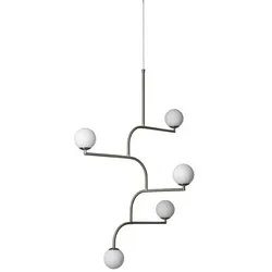 Pholc - Mobil 100 Pendelleuchte Nickel/Opal