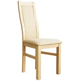 Esszimmerstuhl ZOE Eiche/Creme - Cremefarbe/Braun