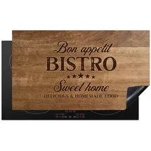 onlywow Herdabdeckplatte 90x52 cm Braun