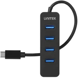 UNITEK Hub Usb-C 4Xusb-A (3.1 Gen 1) Typ-C 5000 Mbps Schwarz