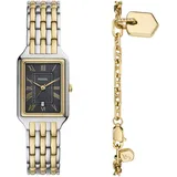 Fossil Quarzuhr FOSSIL "RAQUEL", gold (edelstahlfarben, goldfarben, grau), Armbanduhren, Damen, Quarzuhr, Armbanduhr, Damenuhr, Edelstahlarmband, Ideal auch als Geschenk, Topseller