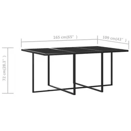 vidaXL Garten-Essgruppe 11-tlg. Tisch 165 x 109 cm grau
