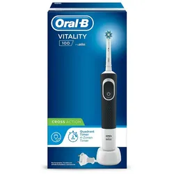 Oral-B Vitality 100 CrossAction Erwachsener Rotierende-vibrierende Zahnbürste Schwarz, Weiß
