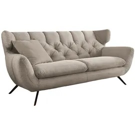 KAWOLA 2,5-Sitzer Charme Cord steingrau