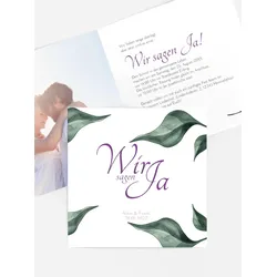 Hochzeitseinladung selbst gestalten mit Spruch und Fotos im Onlinedesigner bei Meine-Kartenmanufaktur.de