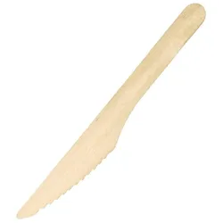Gastronoble 1000 Messer | Fiesta Green Einweg Holzbesteck | Biologisch abbaubar