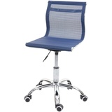 Mendler Bürostuhl HWC-K53, Drehstuhl Schreibtischstuhl Computerstuhl, Netzbezug Stoff/Textil ~ blau