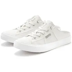 Sneaker ELBSAND "Sabot, Clog", Damen, Gr. 42, weiß, Obermaterial: 100% Textilmaterial. Futter: 100% Textilmaterial. Decksohle: 100% Textilmaterial. Laufsohle: 100% Synthetik, unifarben, casual, Schuhe Sabot, Freizeitschuh, Halbschuh, Stoffschuh, Slip-On Sneaker Unisex VEGAN
