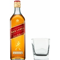 Johnnie Walker Red Label Set mit Tumbler Glas Whisky Alkohol Flasche 40 % 700 ml