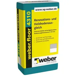 weber.floor 4310 - Faserverstärkte zementgebundene Bodenausgleichsmasse 2-50 mm 25 KG