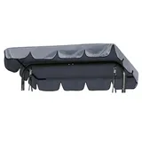Snowchecking Ersatz-Schattiertuch für Hollywoodschaukel, für Gartenstühle, 420D-Oxford-Gewebe, wasserdichte Abdeckung, 210 x 145 x 18 cm (grau)