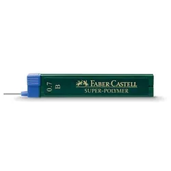 FABER-CASTELL SUPER-POLYMER Feinminen-Bleistiftminen schwarz B 0,7 mm, 12 St.