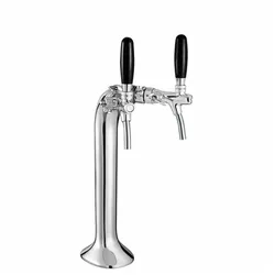 Schanksäule Chrom 2-leitig, elegant, `Topp-Qualität!`