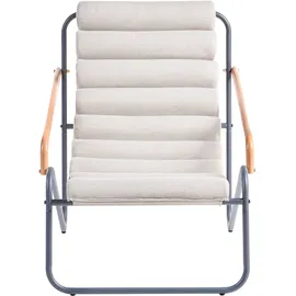 Beliani Lounge Set 2-tlg. Dunkelgrau
