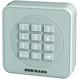 Hörmann Funk-Codetaster FCT3-1 BS (868 MHz, Steuerung von bis zu 3 Torantrieben, Tastatur beleuchtet, Farbe RAL 7040) 4511856, grau