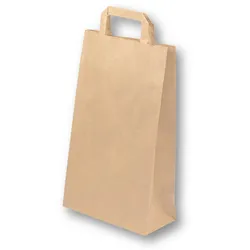 DayBays 5000 Stk. Papiertüten 32+12x41 cm Braun mit Flachhenkel