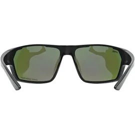Uvex Sportstyle 233 P - Black Matt - Polavision Mirror Green