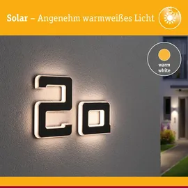 Paulmann Solar LED Hausnummernleuchte Buchstabe a IP44 3000K 6lm Schwarz