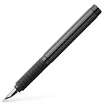 Faber-Castell 148820 - Füllfederhalter Basic Black Carbon, M, Schwarz,