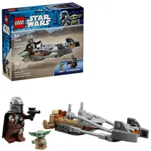 LEGO Star Wars Der Mandalorianer und Grogu auf ihrem Speeder Bike 75436