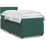 vidaXL Boxspringbett 180 x 200 cm Dunkelgrün