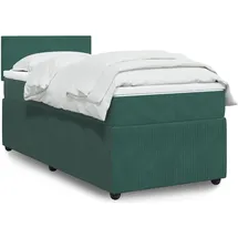 vidaXL Boxspringbett 180 x 200 cm Dunkelgrün