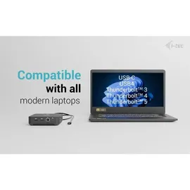 iTEC i-tec USB-C Pro Docking Station – 4K-Auflösung, 2x HDMI, 1x DP, 5x USB-A, 2x USB-C, Gbit-LAN, inkl. 100W Netzteil