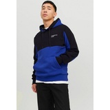 JACK & JONES Kapuzensweatshirt »JJEFORCE BLOCKING SWEAT HOOD NOOS«, Gr. S, Bluing, , 61613947-S