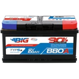 Autobatterie 100Ah BIG +30% T-Modell 12V 880A/EN Starterbatterie KFZ PKW