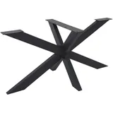 ML-Design Tischgestell Spider 78x71x150 cm Schwarz Kreuzgestell Kreuz X-Design