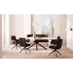 Esstisch HOME AFFAIRE, beige (natur, schwarz, natur), B:180cm H:77cm, Tische