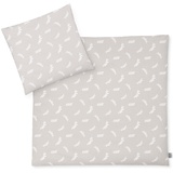 Julius Zöllner Jersey - Kinderbettwäsche 80x80 + 35x40 cm, 2-teiliges Set aus Deckenbezug und Kissenbezug, 100 Prozent Jersey-Baumwolle, mit Reißverschluss, Standard 100 by Oeko-TEX, Twiggy