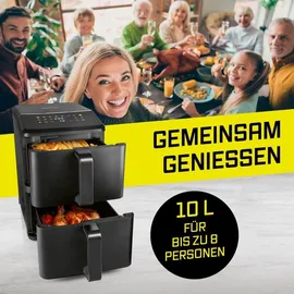 GOURMETmaxx Heißluft-Fritteuse 2400W schwarz