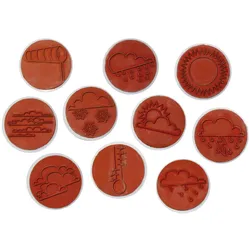 Wetter-Stempel, 10 Stück