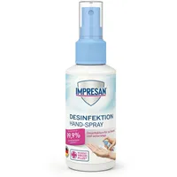 Impresan Desinfektion Hand-Spray 100 ml | Desinfektionsspray für Hände | Handdesinfektionsmittel Spray für unterwegs | Beseitigt Bakterien & Viren | frischer Duft