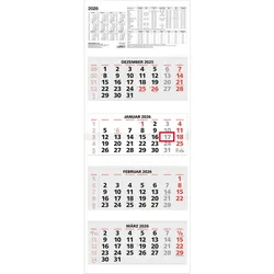 4-Monatskalender rot - Kalender 2026