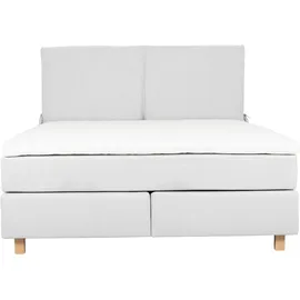 Home Affaire Boxspringbett »Nele« inkl. Topper im schlichtem Design grau