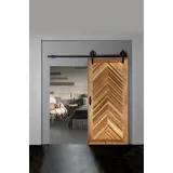 Indo Barn Door rechts 100 x 215 cm braun