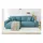 s-style möbel Ecksofa Emma ¦ türkis/petrol ¦ Maße (cm): B: 234 H: 78