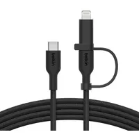 Belkin BOOST CHARGE 2-in-1 Kabel USB-C/Lig.1,5m sw.CAC003hq1.5MBK