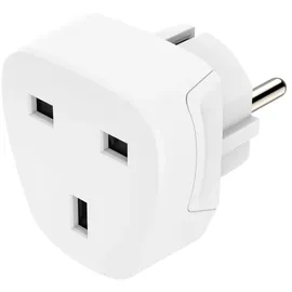 Hama Reiseadapter Typ G für Geräte aus England, Commonwealth und UK 3-polig Weiß